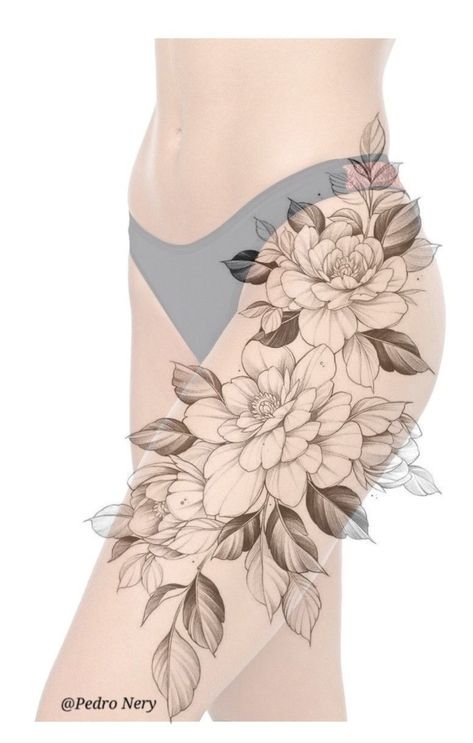 Thigh Piece Tattoos, Flower Hip Tattoos, Valkyrie Tattoo, Floral Mandala Tattoo, Wrist Tattoo Ideas, Wrist Tattoo Designs, Full Arm Tattoos, Hip Tattoos Women, Pieces Tattoo