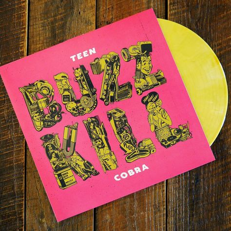 Scott Sugiuchi | NEW WORK: LP jacket design for @teencobra “Buzz Kill” >>> PRE-ORDER now from @bigneckrecords 🐍🐍 Whooboy, been waiting to show this one… | Instagram Record Jacket Design, Factory Records, Peter Saville, Record Jacket, Me Design, Garage Art, Thank Me Later, Music Design, Jacket Design