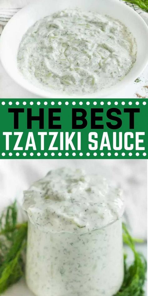 We have a really easy recipe for homemade tzatziki sauce that is amazing. Learn how to make tzatziki sauce and see just how easy and delicious it is! How To Make Tzatziki Sauce Greek Yogurt, Best Tzatziki Recipe, Authentic Tzatziki Sauce Recipe, Make Tzatziki Sauce, Tzatziki Sauce Easy, Plain Yogurt Recipes, Taziki Sauce, Tzatziki Sauce Recipe Easy, Greek Tzatziki Recipe