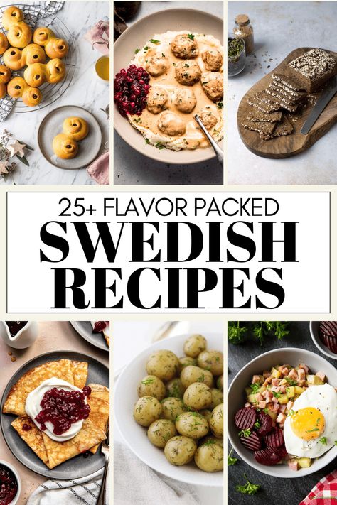 Step into the cozy kitchens of Sweden and explore the heartwarming flavors of traditional Swedish cuisine. Known for its comforting and hearty dishes, Swedish cooking beautifully combines simplicity with rich, satisfying flavors. From iconic meatballs and creamy gravlax to sweet, aromatic cinnamon buns, bring a touch of Scandinavian charm to your table with these 25+ Swedish Recipes! Swedish Semla Recipe, Swedish Food Recipes Authentic, Swedish Holiday Recipes, Scandinavian Food Recipes, Swedish Recipes Traditional, Semla Recipe, Swedish Sweets, Swedish Smorgasbord, Chardonnay Food Pairing