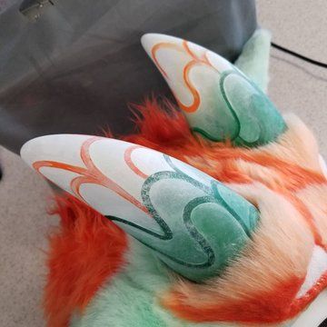 🌻Stuffed Panda Studios ⏩ MFF GOH 🌻 on Twitter: "The horns for the goat have been painted, and were sprayed with a gloss sealant after the photos were taken (see final video for the shine!). I did a second coat today so I'm waiting on it to dry before I take final photos. :D In other news, I decided to extend the sticker /1 https://t.co/VI8jr0jPJ0" / Twitter Fursuit Tutorial, The Goat, Drawing Reference Poses, Creature Art, Pretty Art, Character Design Inspiration, Design Inspo, I Decided, Art Inspo