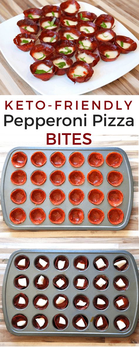 Keto Pepperoni Pizza, Keto Pepperoni, Pepperoni Pizza Bites, Low Carb Appetizers, Low Carb Diets, Recetas Keto, Pizza Bites, Keto Recipes Dinner, Diet Vegetarian