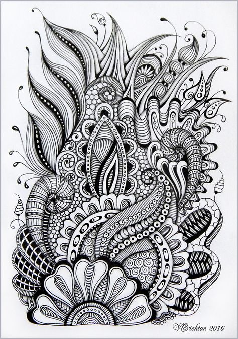 Viktoriya Crichton_Ukraine Nikolaev_Zentangle, graphic, hand-made, pattern, tangle,  abstract ,design, graphic, monochrome, blackandwhite, zentangle inspired,  zenart, artdrawing, artnet, Drawing Illustration, gelpen, painting, drawing, artwork, zentangle art Doodle Zen, Design Pattern Art, Zentangle Artwork, Doodle Art Journals, Zen Doodle Art, Zentangle Designs, Doodle Art Drawing, Tangle Art, White Drawing