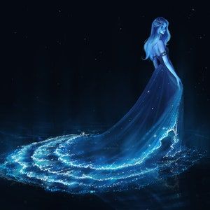 Bioluminescent Ocean, Ocean Dresses, Explosion Drawing, Sea Sparkle, Resist Painting, Ocean Dress, Water Fairy, Mermaid Vibes, Water Nymphs