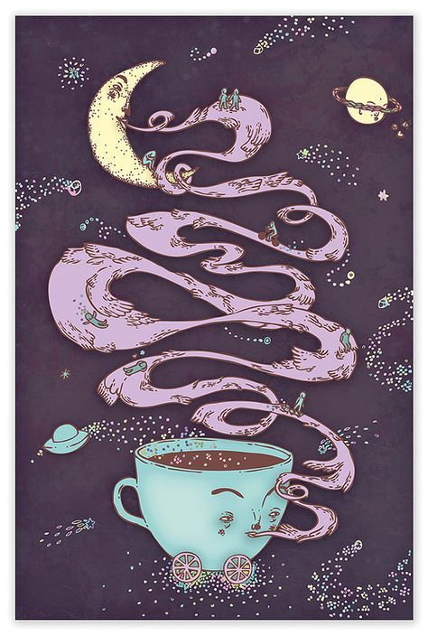 cosmic coffee Coffee Cup Art, Coffee Talk, Sweet Coffee, Heart Gif, Painted Walls, Coffee Girl, Cup Art, Witchy Stuff, Tea Art