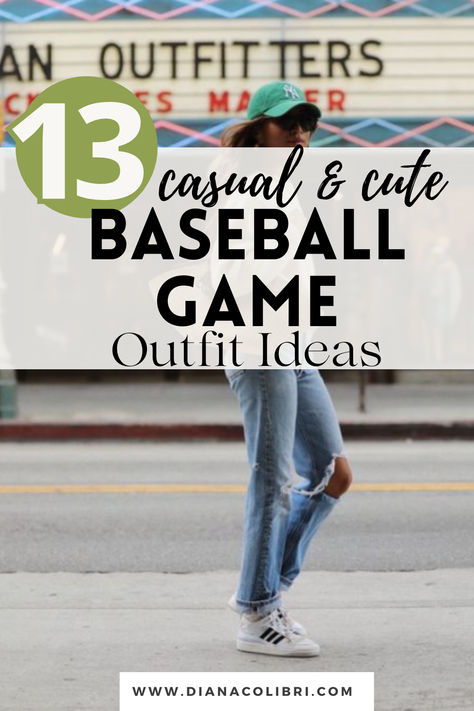 baseball game outfit ideas Oakland A’s Outfit Women, Dodgers Outfit Women Aesthetic, Work Baseball Game Outfit, Brewers Baseball Game Outfit, What To Wear To A Basketball Game Casual, Major League Baseball Game Outfit Women, Cold Baseball Game Outfit Casual, Outfits To Wear To Baseball Game, Cold Baseball Game Outfit Women