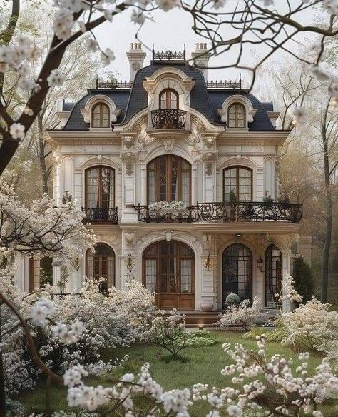 Dream House Victorian, Late Victorian Aesthetic, Romantic House Exterior, House Exterior European, 1920 Mansion, Old Hollywood House, Modern Victorian Homes Exterior, Old European House, 1920s Mansion