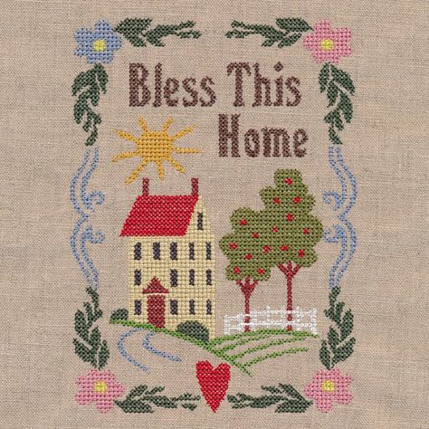 Country Cross Stitch, Home Cross Stitch, Saltbox House, Cross Stitch House, Winter Cross Stitch, Cross Stitch Patterns Christmas, Embroidery Library, Cross Stitch Embroidery, Cross Stitch Patterns