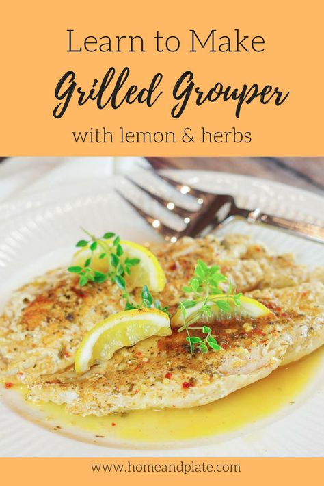 Grouper Fish Recipes, Grouper Recipe, Baked Grouper, Grilled Grouper, Grouper Recipes, Recipe With Lemon, Foil Packs, Easy Meal Ideas, Home Plate