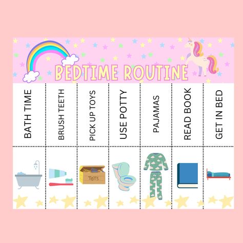 Bedtime Chart, Daily Routine Chart For Kids, Daily Routine Kids, Chores For Kids By Age, Bedtime Routine Chart, Morning Routine Chart, Life Skills Kids, Kids Routine Chart, Daily Routine Chart