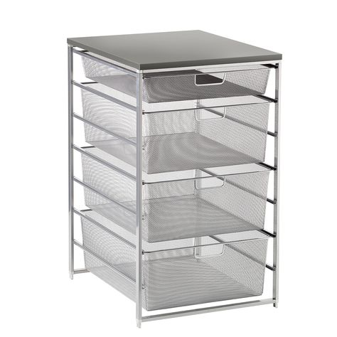 NEW Container Store Closet, Shallow Pantry, Elfa Closet, Laundry Sorter, Closet Drawers, Crafts Room, Unique Storage, Platinum Grey, The Container Store