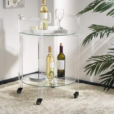 Displaying Glassware, Acrylic Furniture Design, Acrylic Bar Cart, Bar Serving Cart, Acrylic Bar, Bar Shed, Classic Martini, Bar Cart Styling, Backyard Bar