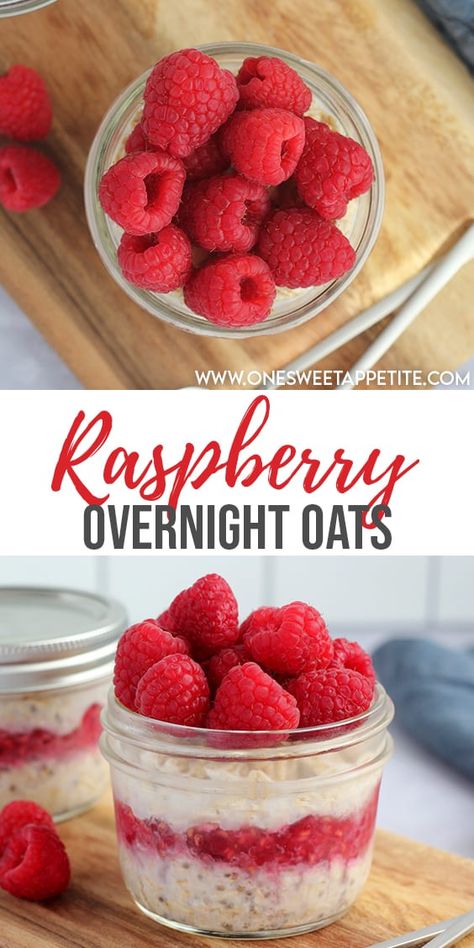 Chocolate Chia Pudding Recipes, Raspberry Overnight Oats, Raspberry Breakfast, Overnight Oats Recipe Easy, Best Overnight Oats Recipe, Meal Prep Easy, Healthier Snacks, Oat Recipes Healthy, Overnight Oats Recipe Healthy