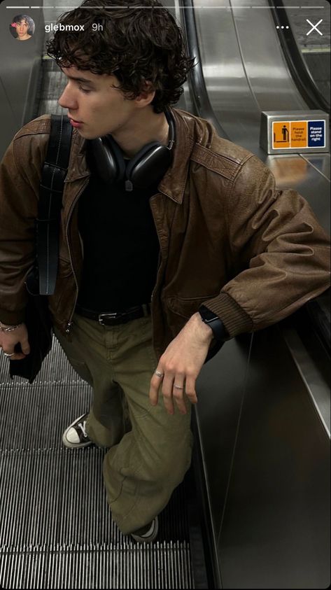 Men’s Brown Leather Jacket Outfit, Outfit Marrone, Brown Jacket Outfit, Leather Jacket Outfit Men, Brown Leather Jacket Men, Masc Outfits, Men Stylish Dress, Guys Clothing Styles, Leather Jacket Outfits