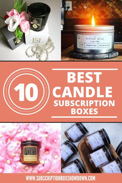 Candle Subscription Box Ideas, Candle Subscription Boxes, Disney Candles, Candle Boxes, Best Candle, Registry Ideas, Spa Items, Candle Base, Seasonal Candles