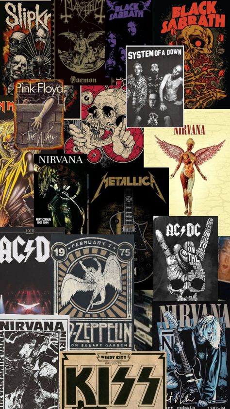 #metal #rock #80s #70s #retro #music #poster Rock And Metal Poster, All Rock Bands Wallpaper, 60s Rock Wallpaper, Rock Songs Wallpaper, Wallpaper Iphone Metal Music, Metal Album Cover Wallpaper, Metal Music Poster, Rock N Roll Wallpaper Iphone, Metal Background Aesthetic