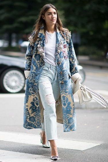 Fall Fashion Coats, Moda Denim, Milan Fashion Week Street Style, Mode Kimono, Looks Street Style, Denim Trends, Fashion Weeks, Girl Coat, Inspired Outfits