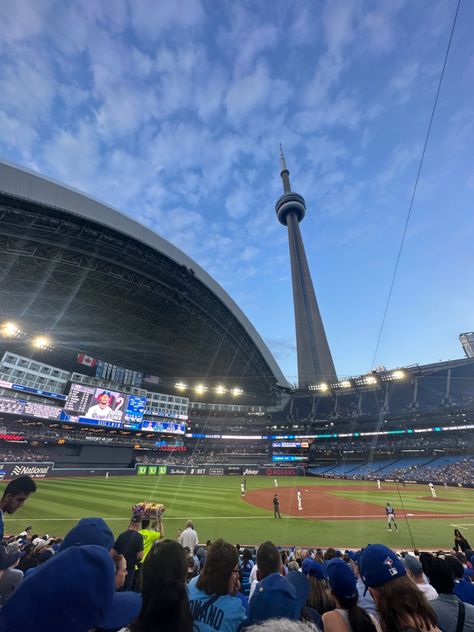 baseball, sports, baseball game, ball game, major league baseball, mlb, toronto, blue jays, toronto blue jays Blue Jays Game Aesthetic, Toronto Blue Jays Stadium, Toronto Blue Jays Aesthetic, Blue Jays Aesthetic, Mlb Wife Aesthetic, Toronto Lifestyle, Baseball Motivation, Canada Toronto City, Blue Jays Game