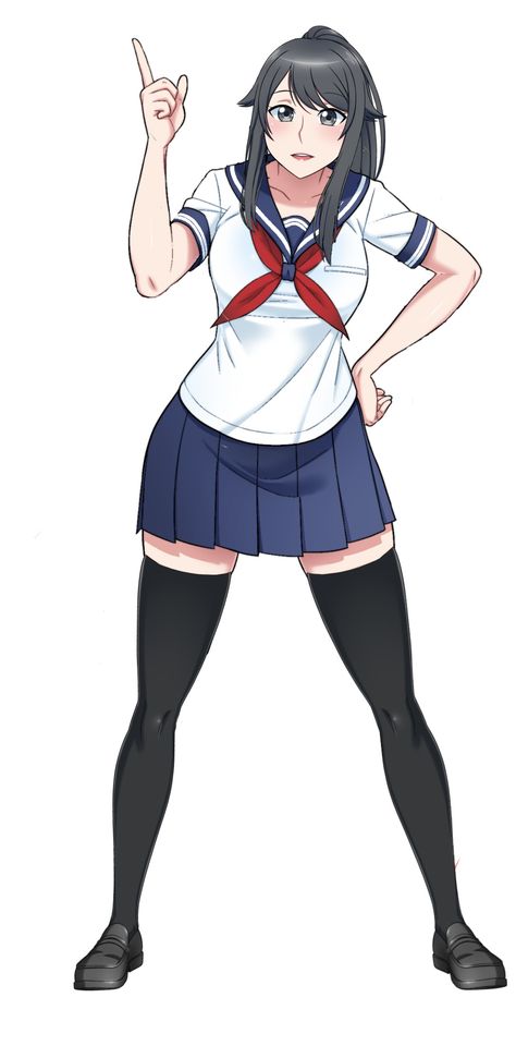 Yandere Simulator Fan Art, Yendere Simulator, Yandere Simulator Characters, Ayano Aishi, Yandere Girl, Yandere Characters, Ochako Uraraka, Yandere Simulator, Body Poses