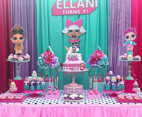 Surprise Birthday Party Decorations, Lol Surprise Birthday Party, Lol Surprise Birthday, Suprise Birthday, Lol Doll Cake, Doll Birthday Cake, 7th Birthday Party Ideas, Birthday Gifts For Him, Surprise Birthday Party