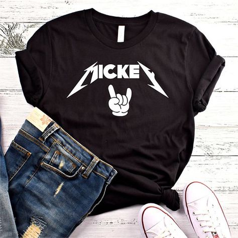 Mickey Rock And Roll Shirt | wearweuse.com/product/mickey-ro… | Flickr Adult Disney Shirts, Humor Disney, Kids Disney Shirts, Funny Disney Shirts, Disney Trip Shirts, Epcot Shirts, Disney T Shirt, Mickey Shirt, Funny Disney