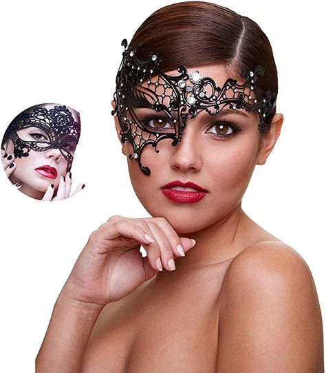 Masquerade Mask Women, Face Laser, Black Masquerade Mask, Lace Masquerade Masks, Masquerade Ball Party, Masquerade Ball Mask, Venetian Masquerade Masks, Metal Mask, Ball Mask