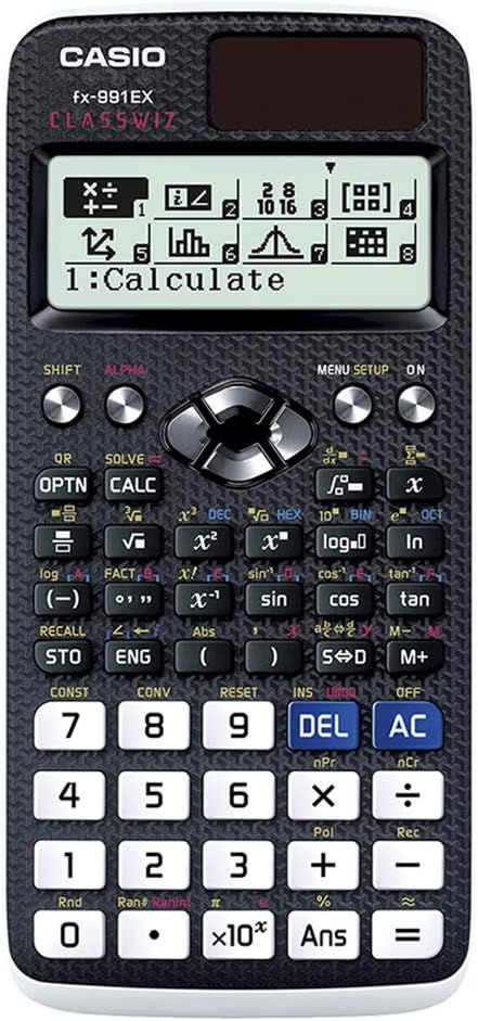 Casio Fx-991Ex Engineering or Scientific Calculator - Black Differential Calculus, Sin Cos Tan, Scientific Calculators, Prime Factorization, Advanced Mathematics, Metric Conversions, Scientific Calculator, Standard Deviation, Marie Curie