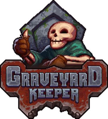 Graveyard Keeper Official Logo Graveyard Keeper, Lazy Bear, Bears Game, Management Games, Total Recall, Fantasy Setting, The Donkey, Single Player, Medieval Fantasy