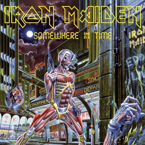 Iron Maiden Album Covers, Rock Album Cover, Iron Maiden Albums, Iron Maiden Posters, Dave Murray, Steve Harris, Rock Album Covers, Heaven Can Wait, Iron Maiden Eddie