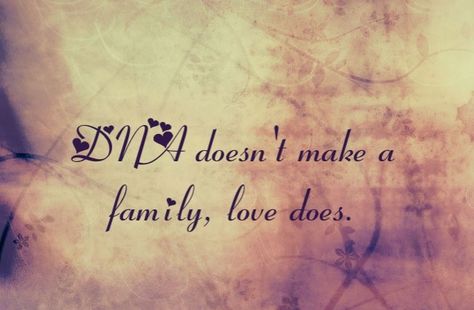 DNA doesn't make a family, love does. Dna Doesnt Make A Family, The Only Exception, Anything Is Possible, Family Love, Believe In You, Wise Words, A Family, Words Of Wisdom, Love Quotes