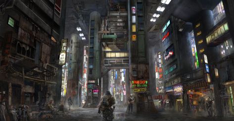 Cyberpunk Underground, Underground Facility, Tokyo Cyberpunk, Underground Building, Scifi Environment, Dystopian Art, Scifi City, Dystopian Aesthetic, Underground City