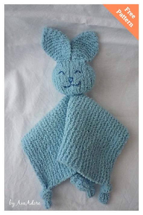 8 Easy Bunny Lovey Blanket Free Knitting Pattern - Page 2 of 2 Bunny Blanket Buddy, Baby Mittens Knitting Pattern, Baby Mittens Knitting, Lovey Blanket Pattern, Mittens Knitting, Knitted Bunnies, Bunny Lovey, Bunny Blanket