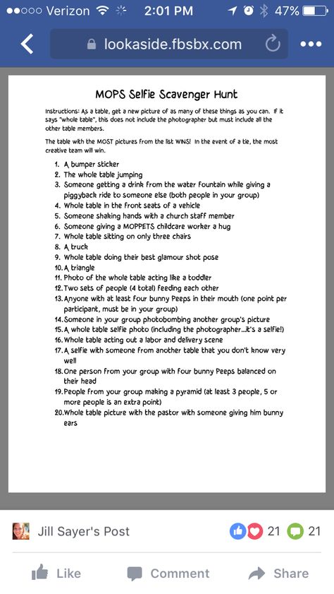 MOPS Selfie Scavenger Hunt Mothers Of Preschoolers Mops, Mops Meeting Ideas, Mops Theme We Go Together, Mops Say Yes Theme, Mops Games, Mops Theme, Selfie Scavenger Hunt, Picture Scavenger Hunts, Fire Crafts