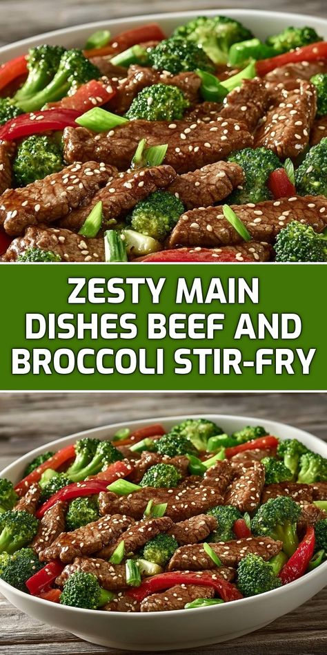 Join me in whipping up a delightful Zesty Beef and Broccoli Stir-Fry that's bursting with flavor! This quick and easy recipe combines tender beef with vibrant broccoli and colorful bell peppers, all tossed in a savory sauce. Perfect for busy weeknights or meal prep, it’s a dish everyone will love. Let’s get cooking and bring some zest to your dinner table! Top Round Stir Fry Recipes, Healthy Beef Stir Fry Recipes Easy, Air Fryer Beef And Broccoli, Beef And Broccoli Stir Fry With Noodles, Quick And Easy Stir Fry Recipes, Broccoli Stir Fry Recipes, Beef Stir Fry Sauce, Beef And Broccoli Sauce, Healthy Beef And Broccoli