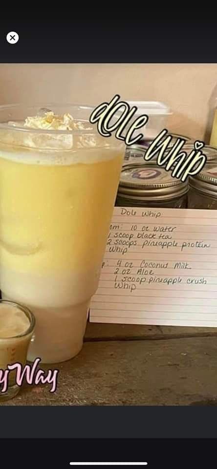 Dole Whip Loaded Tea, Whipped Tea Recipe Herbalife, Dole Whip Loaded Tea Recipe, Herbalife Snacks, Energy Drink Recipe, Flavored Waters, Teas Recipes, Dole Pineapple, Coffee Protein Shake