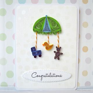 Boy Mobile, Quilling Animals, Paper Quilling Cards, Baby Boy Mobile, Paper Quilling Patterns, Quilled Paper Art, Quilled Creations, Quilling Craft, Congratulations Baby