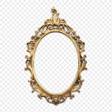 Royal Picture Frame, Mirror Overlay, Mirror Png, Antique Mirror Frame, Vintage Gold Mirror, Royal Frame, Fancy Mirrors, Photo Frame Images, Mirror Illustration