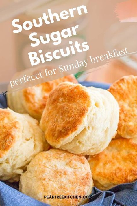 This sugar biscuit recipe is the perfect blend of cream biscuits and buttermilk biscuits topped with sugar for a sweet and crunchy breakfast treat. Brown Sugar Buttermilk Biscuits, Brown Sugar Biscuits, Crunchy Biscuits Recipe, Biscuit Recipe With Heavy Cream, Crispy Biscuits Recipe, Clabber Girl Biscuit Recipe, Sugar Biscuits Recipe, Cream Biscuits Recipe, Crunchy Breakfast