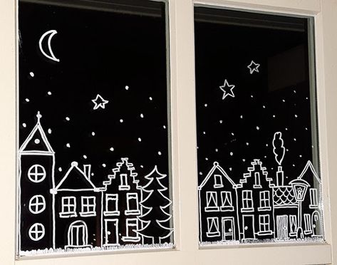 Christmas Chalkboard Art, Christmas Window Painting, Christmas Window Display, Winter Window, Christmas Chalkboard, Christmas Window Decorations, Christmas Doodles, Noel Diy, Christmas Window