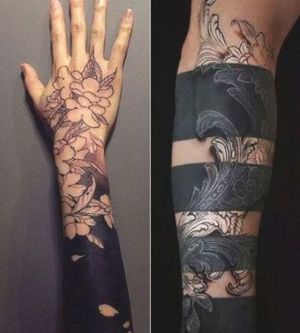 Black art tattoo arm awesome 67 best ideas #tattoo #art Black On Black Tattoo, Cover Up Tattoo Frauen, Black Arm Tattoo, Solid Tattoo, Black Out Tattoo, Labyrinth Tattoo, Black Sleeve Tattoo, Family First Tattoo, Mangas Tattoo