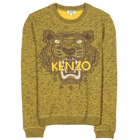 Kenzo Embroidered Tiger Pullover found on Polyvore Kenzo Tiger Sweatshirt, Kenzo Sweater, Hipster Chic, Chic Sweatshirt, Kenzo Tiger, Luxury Clothes, Sweat Shirts, Tiger Stripes, Cotton Pullover