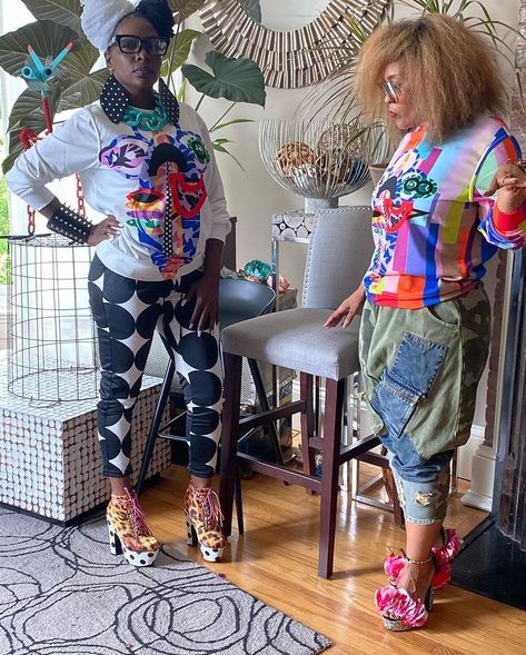 Neo Soul Fashion Outfits, Denim Diy Clothes, Afro Punk Fashion, Diva Style, Mommy Outfits, Mixed Prints, African Inspired Clothing, Fashion Diva, Street Style Edgy