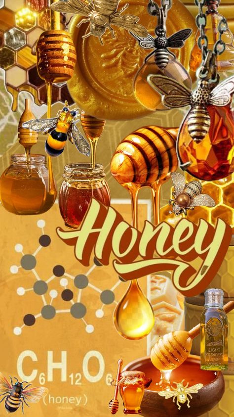 #honey #honeybee #bee Honeybee Aesthetic, Barry Bee Benson, Honey Pictures, Honey Aesthetic, Acrylic Inspiration, Hufflepuff Aesthetic, Fun Wallpaper, Spice Shop, Honey Bees