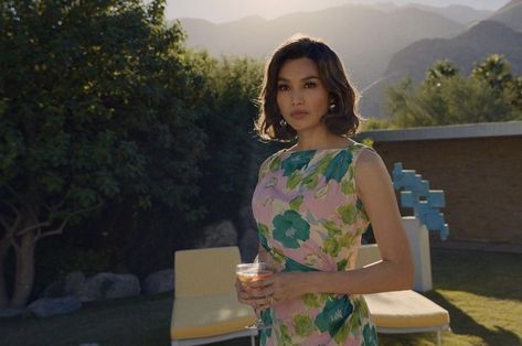 Dont Worry Darling, Powder Blue Gown, Don't Worry Darling, Dog Films, Gemma Chan, Richard Neutra, Slim Aarons, Chris Pine, Olivia Wilde