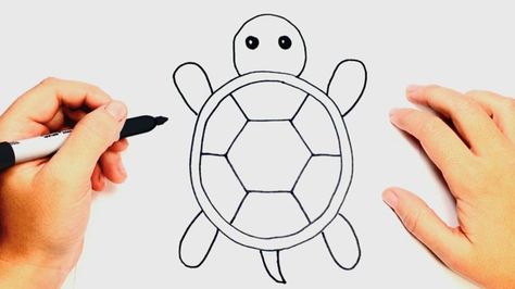 cosas-para-dibujar-faciles-pequeña-tortuga-dibujos-bonitos-y-sencillos-ideas-de-cosas-para-redibujar-dibujos-paso-a-paso-animales-dibujos-niños Tortoise Drawing Simple, How To Draw A Tortoise, Tortoise Drawings, How To Draw A Turtle, Nature Drawing For Kids, Cute Turtle Drawings, Tortoise Drawing, Turtle Coloring, Cute Tortoise