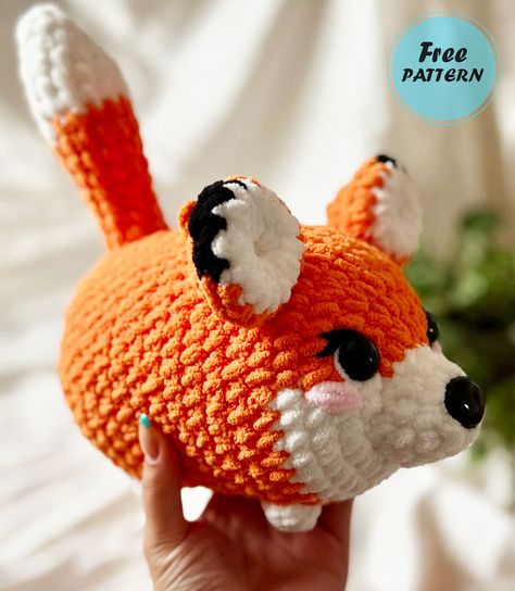 Crochet Halloween Fox Free PDF Amigurumi Pattern - Amigurumiday Crochet Fox Free Pattern, Crochet Fox Pattern Free Amigurumi, Fox Crochet Pattern Free, Crochet Fox Pattern Free, Crochet Fox Pattern, Amigurumi Fox Pattern, Fox Plushie, Crocheted Fox Pattern, Penguin Pattern