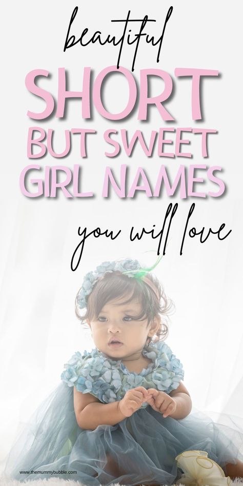 The prettiest one syllable girl names to add to your baby names shortlist. Gorgeous short girl names plus meanings. Modern Girl Names, Short Girl Names, Short Baby Girl Names, One Syllable Girl Names, Sweet Baby Girl Names, One Syllable Names, Sweet Girl Names, Cool Baby Girl Names, J Names