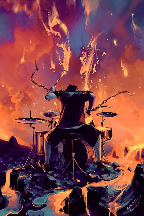 Drums on Fire Drums Pictures, Drummer Art, Drums Wallpaper, Drum Tattoo, Drums Art, Trendy Music, Music Tattoo, Music Artwork, Musical Art