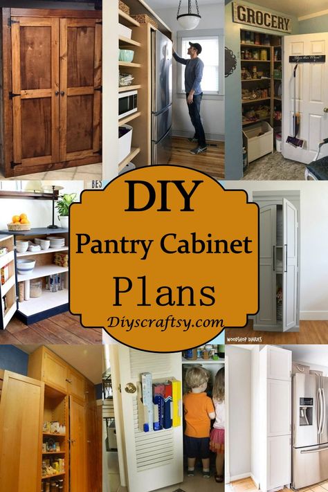 Diy Wooden Pantry Cabinet, Homemade Pantry Cabinet Diy, Pantry Cabinet Plans Diy, Diy Pull Out Pantry How To Build, Kitchen Pantry Diy Build, Freestanding Pantry Cabinet Diy, Pallet Pantry Cabinet Diy, Diy Kitchen Pantry Ideas, Homemade Pantry Cabinet