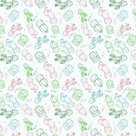 Cactus Vector, Cactus Planta, Cactus Pattern, Pattern Collection, Cactus Flower, Cacti And Succulents, Graphic Resources, Cactus, Flowers